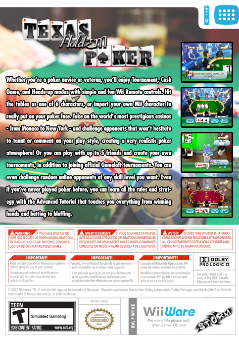 Texas Hold'em Poker — box-2D-back (US)
