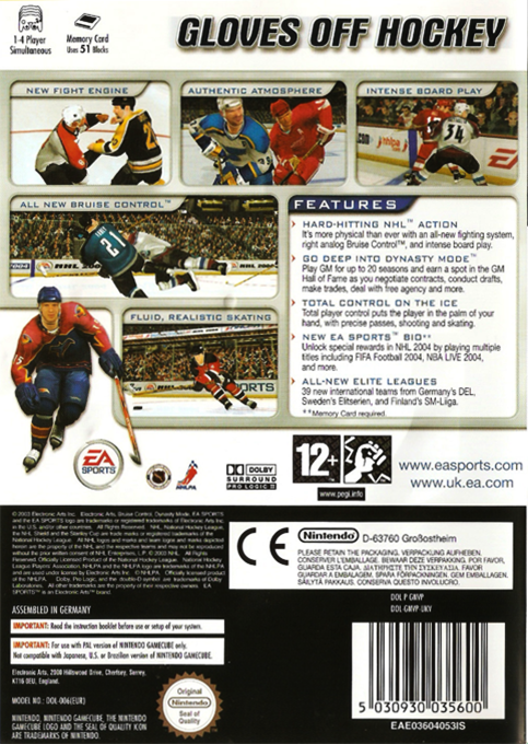 NHL 2004 — box-2D-back (EU)
