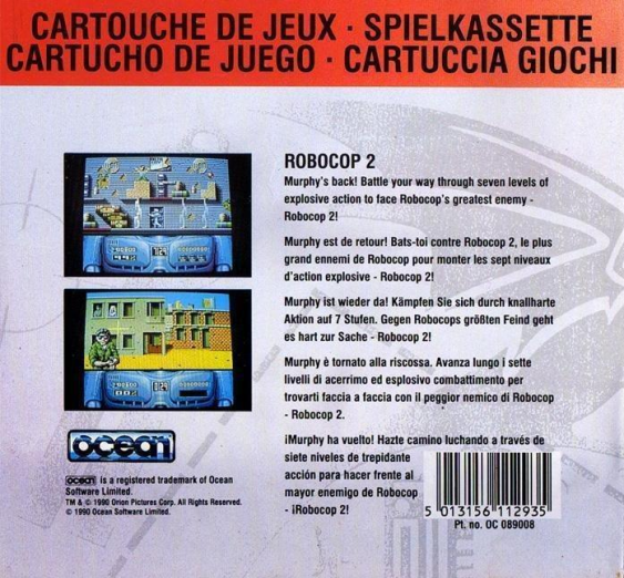 Robocop 2 — box-2D-back (EU)