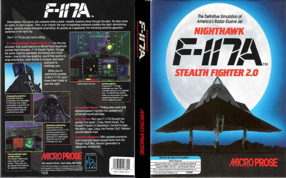 F-117a Nighthawk Stealth Fighter 2.0 — box-texture (US)