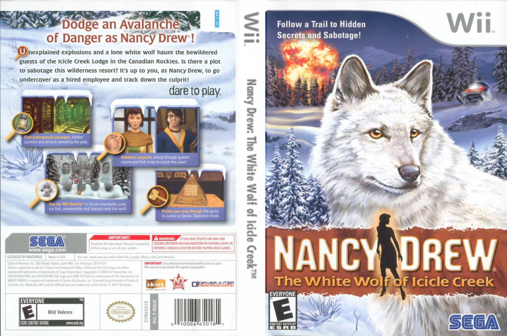Nancy Drew - The White Wolf of Icicle Creek — box-texture (US)