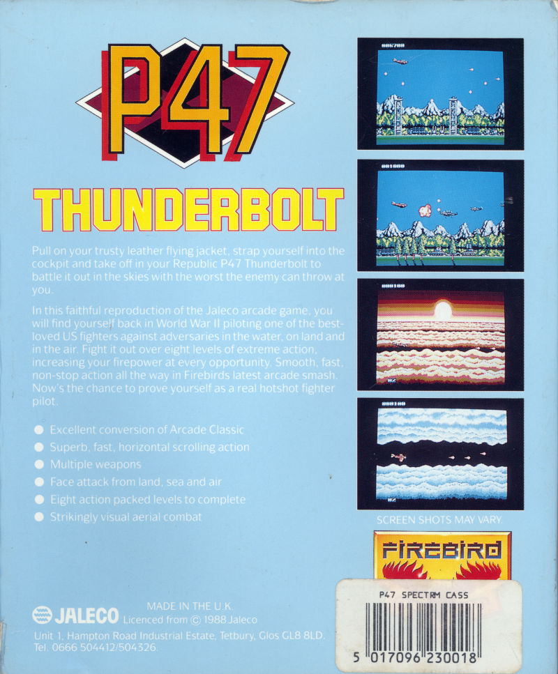 P-47 Thunderbolt — box-2D-back (EU)