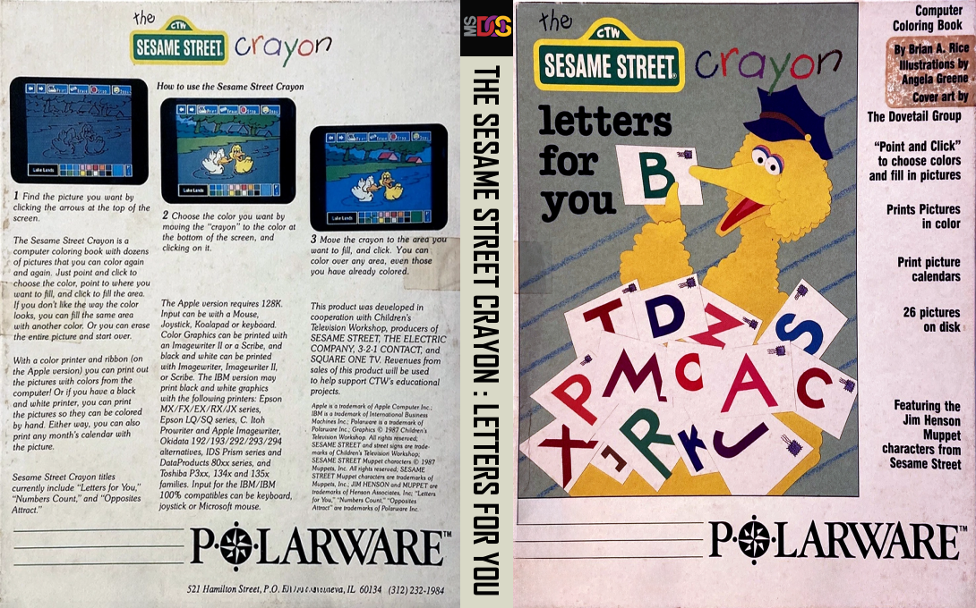 Sesame Street Crayon, The - Letters For You — box-texture (US)