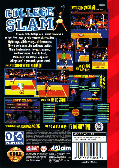 College Slam — box-2D-back (US)