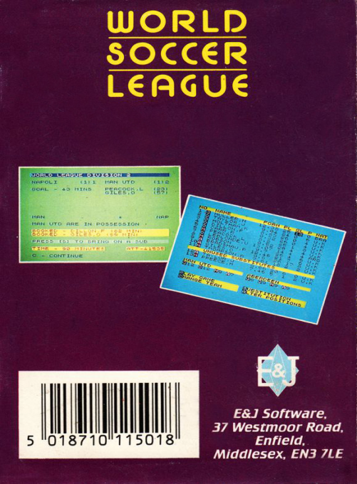 World Soccer League — box-2D-back (EU)