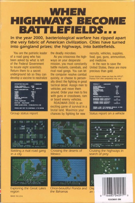 Roadwar 2000 — box-2D-back (US)