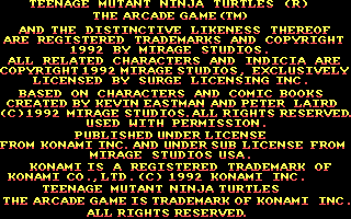 Teenage Mutant Ninja Turtles II: The Arcade Game — sstitle (WOR)