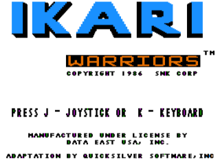 Ikari Warriors — sstitle (US)