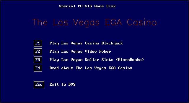 Las Vegas Ega Casino, The box art