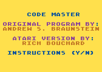 Code Master — sstitle (WOR)