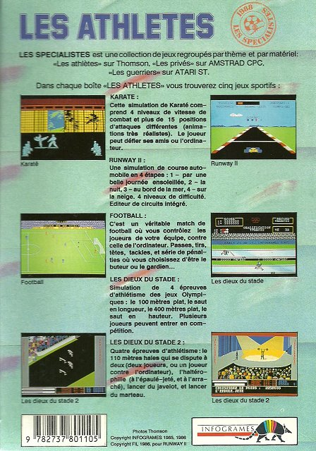 Athletes, Les — box-2D-back (WOR)