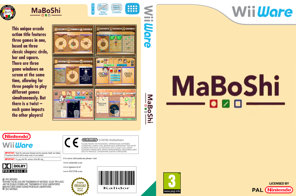 MaBoShi - The Three Shape Arcade — box-texture (EU)
