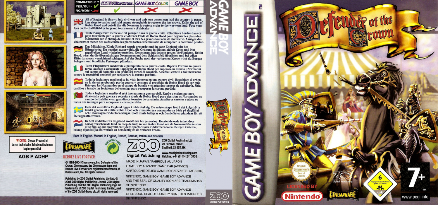 Defender Of The Crown — box-texture (EU)
