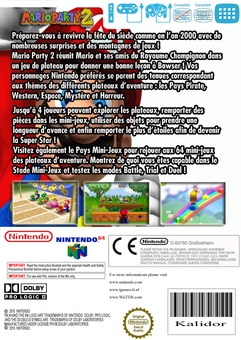 Mario Party 2 — box-2D-back (FR)