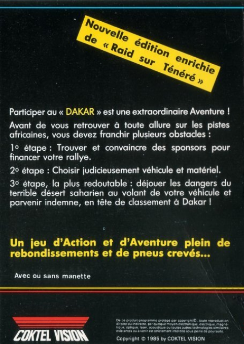 Cap Sur Dakar — box-2D-back (WOR)