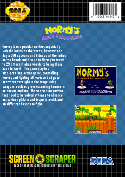 Normy's Beach Babe-O-Rama — box-2D-back (SS)