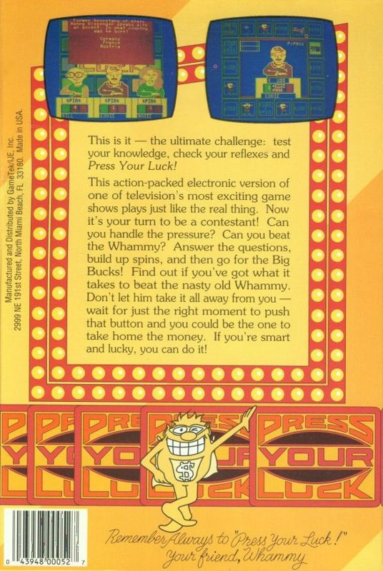 Press Your Luck — box-2D-back (US)