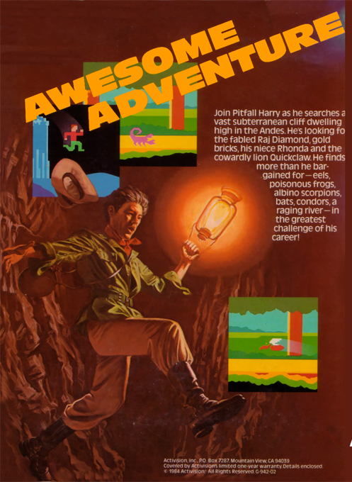Pitfall 2 - Lost Caverns — box-2D-back (US)