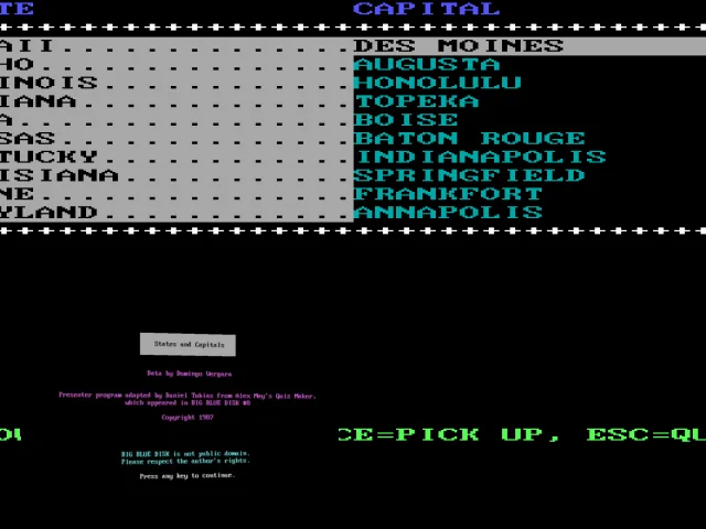 States and Capitals — mixrbv2 (WOR)