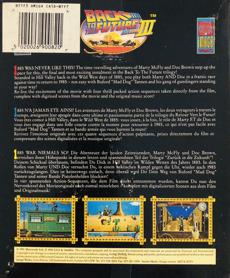 Back to the Future Part III — box-2D-back (EU)