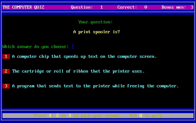 Computer Quiz, The — ss (WOR)