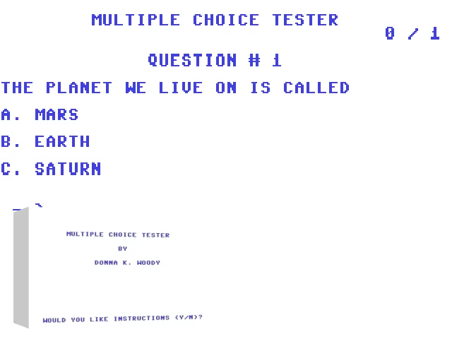 Multiple Choice Tester — mixrbv2 (WOR)
