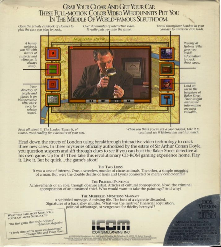 Sherlock Holmes - Consulting Detective Volume 2 — box-2D-back (US)