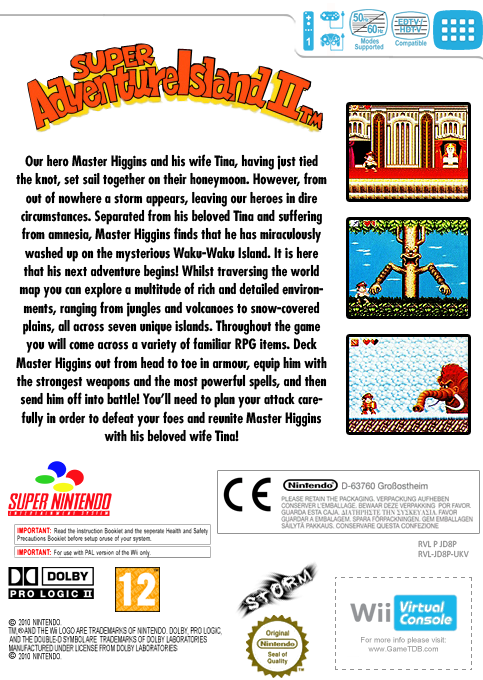Super Adventure Island 2 — box-2D-back (EU)