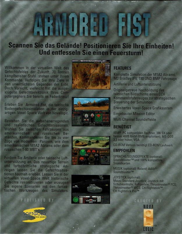 Armored Fist — box-2D-back (DE)