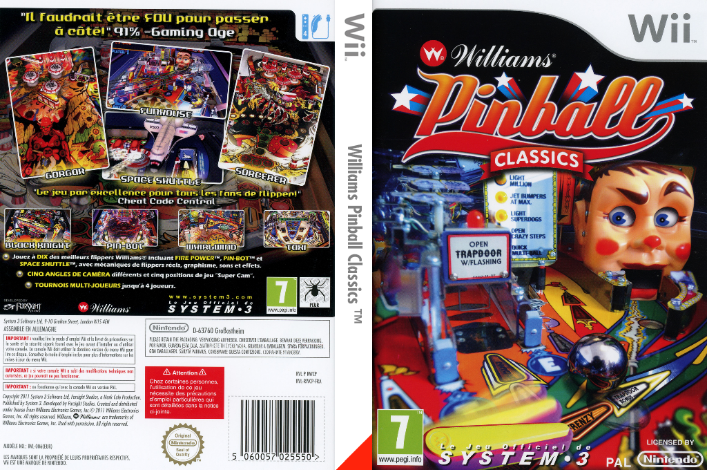 Williams Pinball Classics — box-texture (FR)