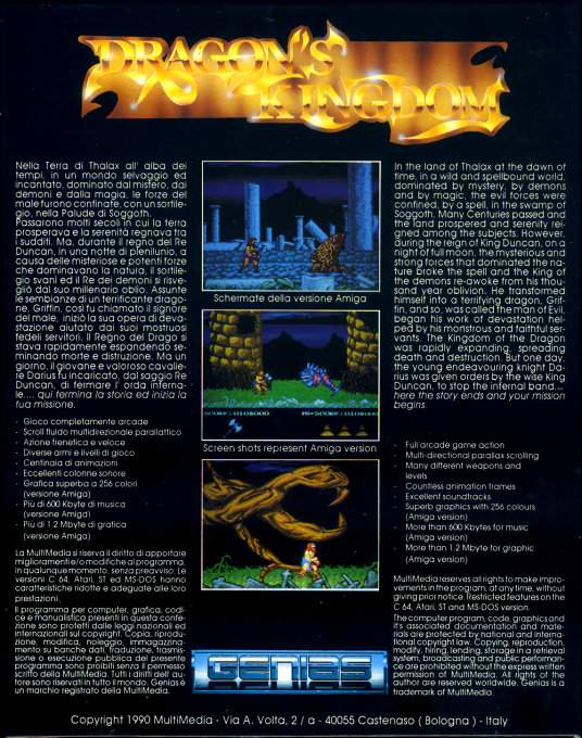 Dragon's Kingdom — box-2D-back (EU)