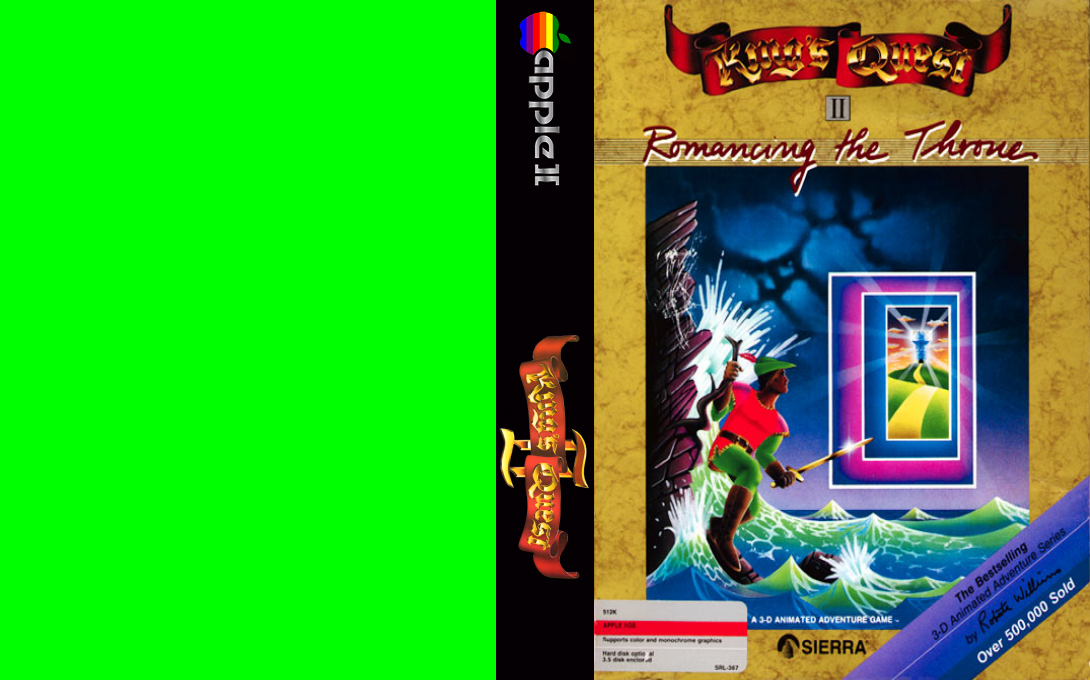 King Quest II - Romancing the Throne — box-texture (US)