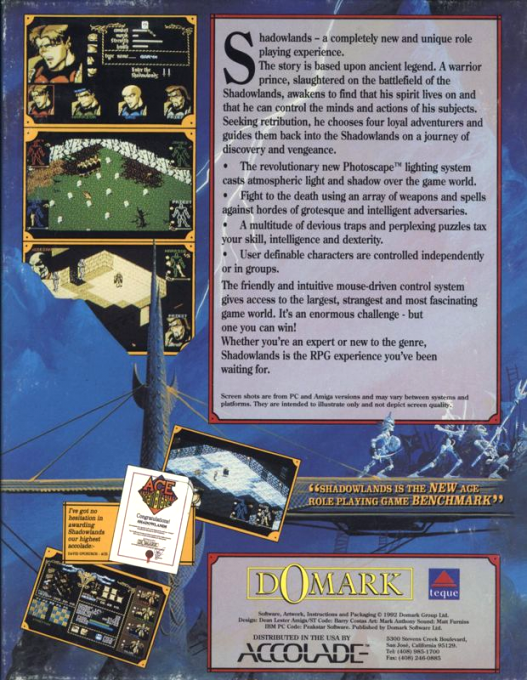 Shadowlands — box-2D-back (US)