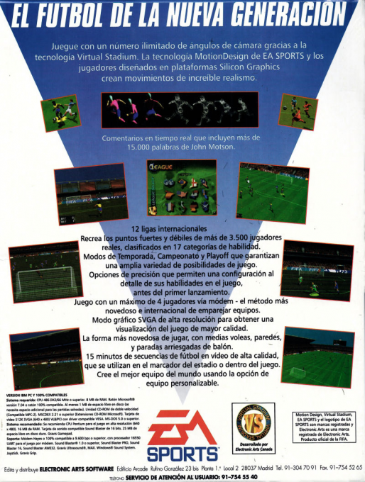 FIFA Soccer 96 — box-2D-back (SP)