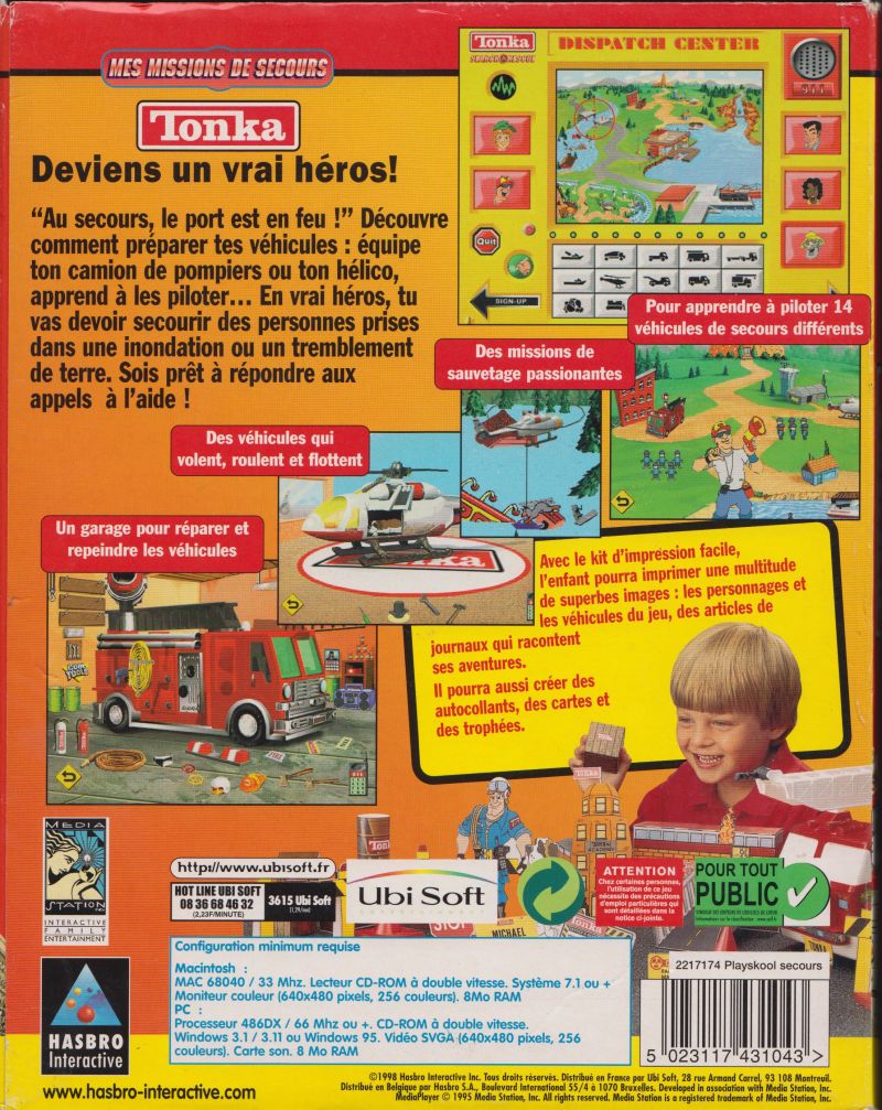 Tonka Search & Rescue — box-2D-back (FR)