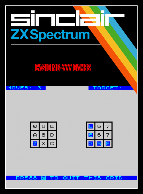 Casio MG-777 Games box art