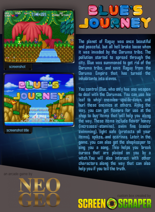 Blue's Journey — box-2D-back (SS)