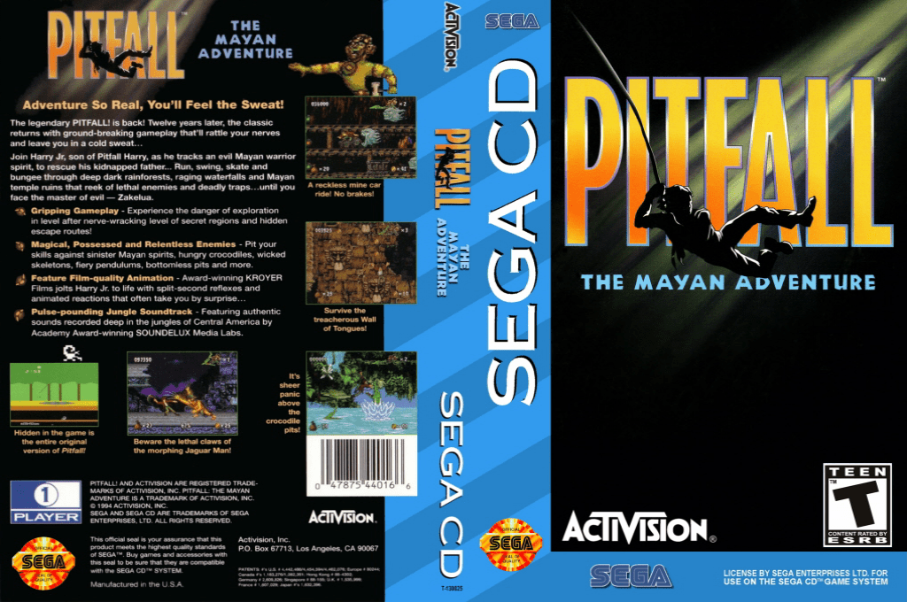 Pitfall - The Mayan Adventure — box-texture (US)