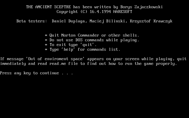 Ancient Sceptre, The box art