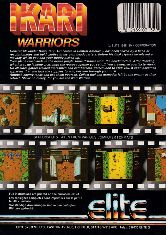 Ikari Warriors — box-2D-back (EU)