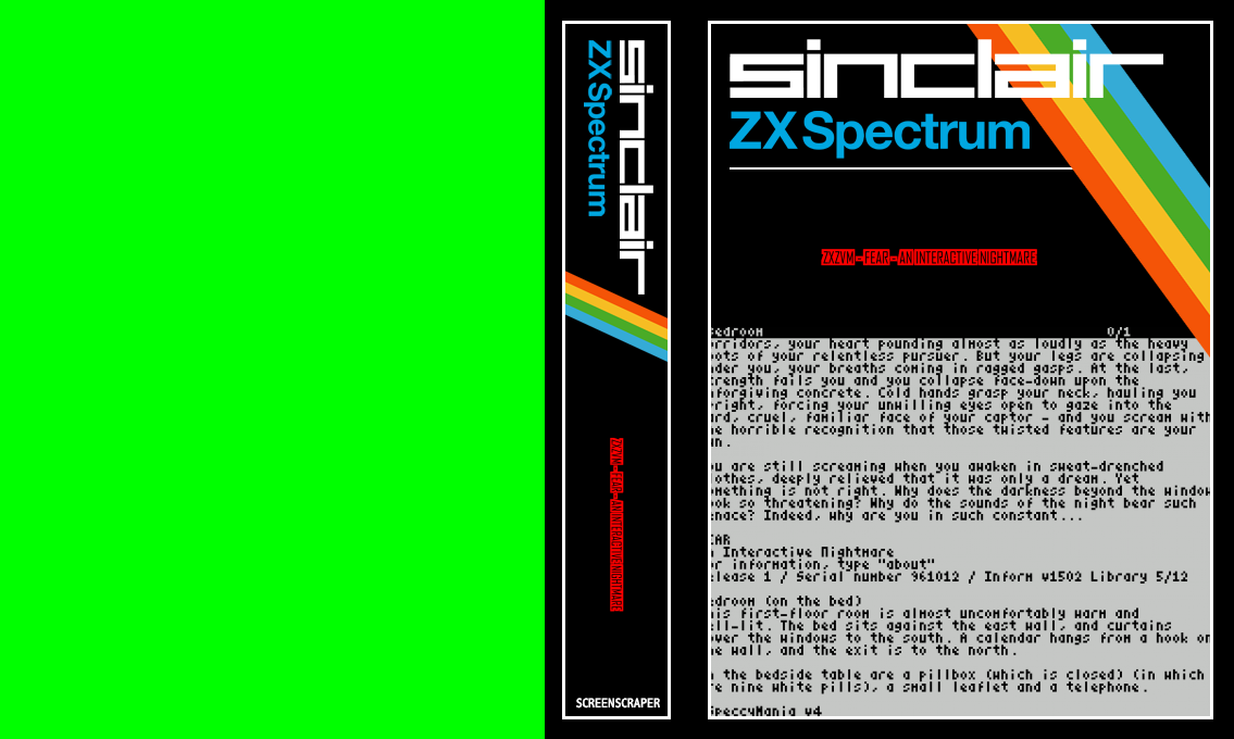 ZxZvm - Fear - An Interactive Nightmare — box-texture (SS)
