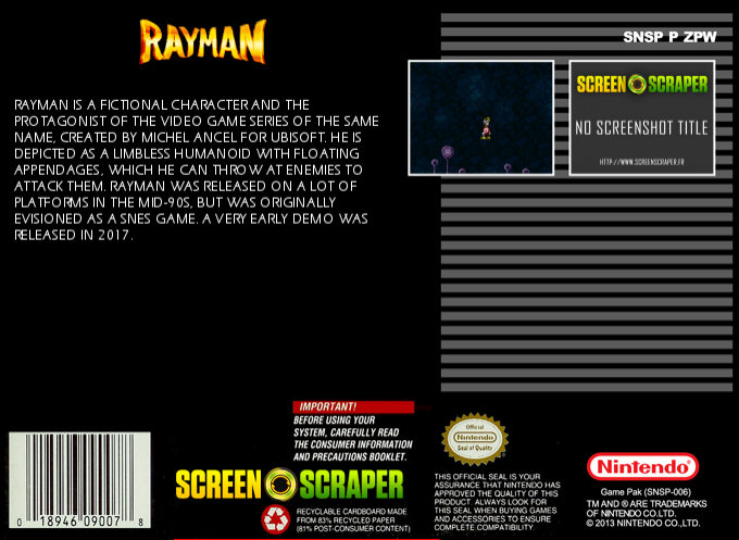 Rayman — box-2D-back (WOR)