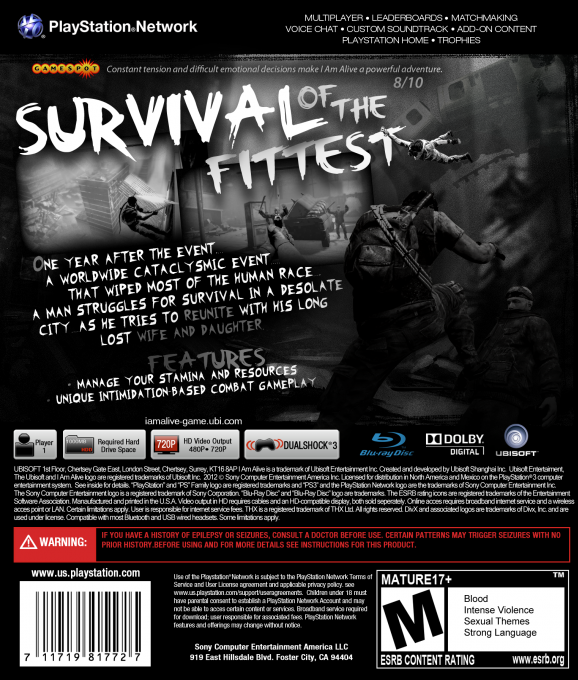 I Am Alive — box-2D-back (US)