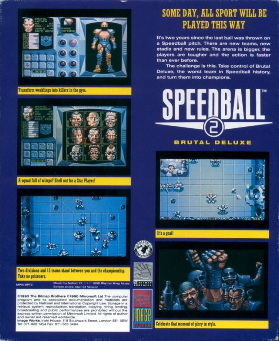Speedball 2 - Brutal Deluxe — box-2D-back (EU)