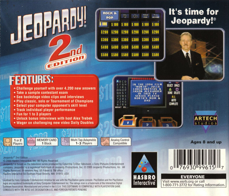 Jeopardy! - 2nd Edition — box-2D-back (US)