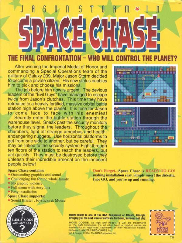 Space Chase 3 - Showdown In Orbit — box-2D-back (US)