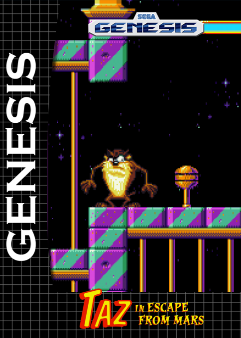Taz In Escape From Mars — box-2D (SS)