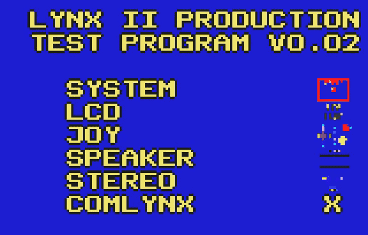 Lynx II Production Test Program — ss (WOR)