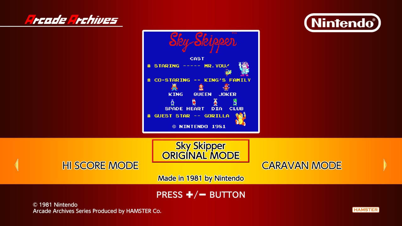 Arcade Archives Sky Skipper — sstitle (WOR)