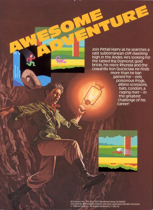 Pitfall 2 - Lost Caverns — box-2D-back (US)